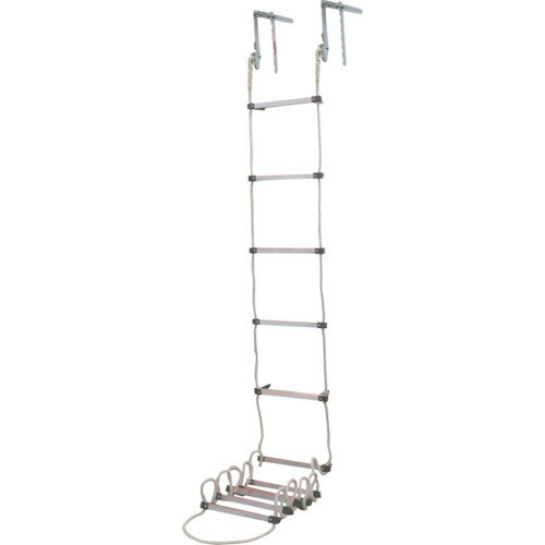 【別途送料あり】長谷川工業（Hasegawa）　蛍光避難はしご　2階用　4．9m（窓枠用フック付き）（30153..