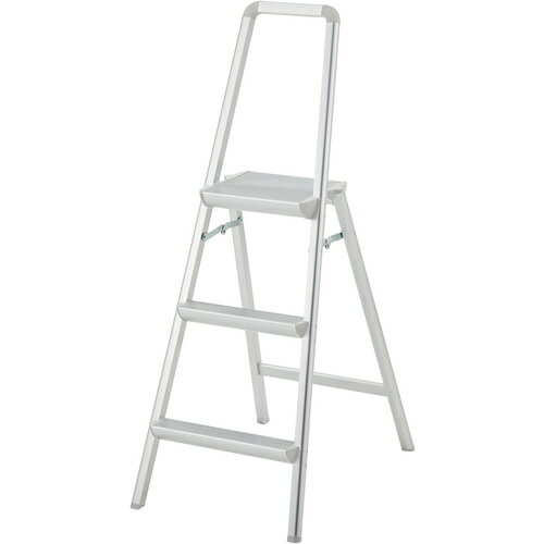 【別途送料あり】長谷川工業（Hasegawa）　天板幅広上枠付きアルミ踏台　SREW型　3段　【品番：SREW-8A】