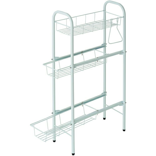 特長 ●ホワイト塗装仕上げで清潔感あり、ねじ8箇所で組み立てができる、コンパクトでありながらサニタリースペースのグッズがたっぷり収納できる、洗濯防水パンをまたいで設置可能 仕様 ●色：ホワイト ●間口(mm)：200 ●奥行(mm)：430 ●高さ(mm)：770 ●耐荷重(kg)：9 材質 ●パイプ、棚類：鉄・エポキシ樹脂粉体塗装ねじ類：鉄・メッキ 質量・質量単位 ●2.2kg 【メーカー名】平安伸銅工業（株） 【メーカー品番】CW-86