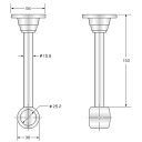 ハイロジック 37115 ステンロングブラケット 25×150mm 片 1個入 【品番:37115】