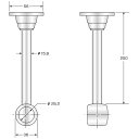ハイロジック 37117 ステンロングブラケット 25×250mm 片 1個入 【品番:37117】