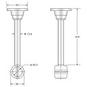 ハイロジック 37118 ステンロングブラケット 25×300mm 片 1個入 【品番:37118】