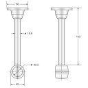 ハイロジック 37125 ステンロングブラケット 32×150mm 片 1個入 【品番:37125】