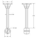 ハイロジック 37126 ステンロングブラケット 32×200mm 片 1個入 【品番:37126】