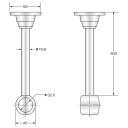ハイロジック 37128 ステンロングブラケット 32×300mm 片 1個入 【品番:37128】