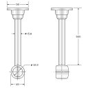 ハイロジック 37129 ステンロングブラケット 32×500mm 片 1個入 【品番:37129】