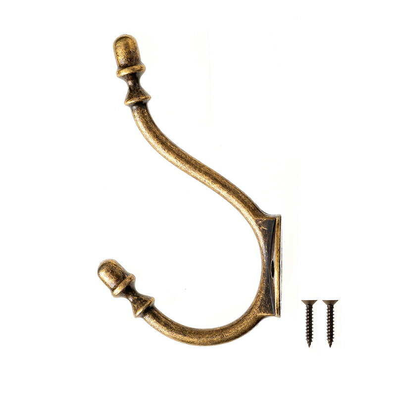 ハイロジック TQOOL 58643 スタイリッシュ ダブルコートフック 1個入 ゴールド 【品番:58643】