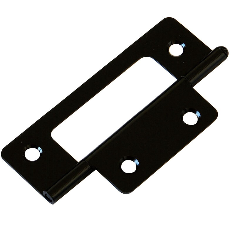 【メール便対応】ハイロジック　P-664 フラッシュ蝶番 76mm 2枚入　黒　【品番：71664】