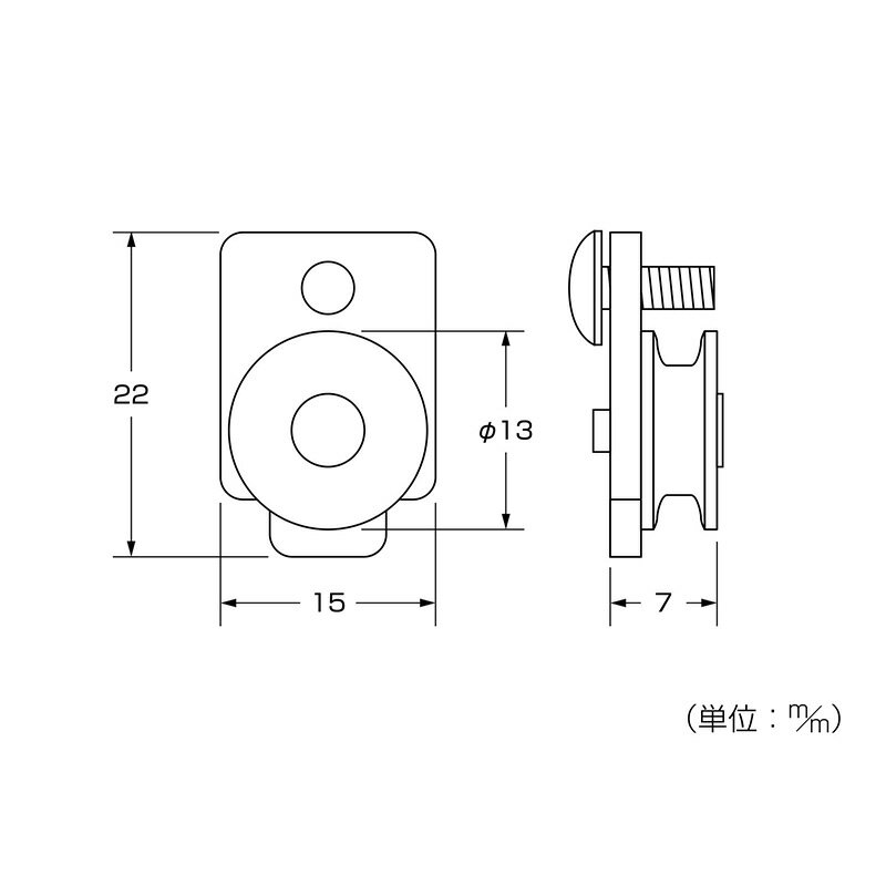 【メール便対応】ハイロジック 94487 網戸用取替戸車 不二 FF-0360用 2個 【品番:94487】