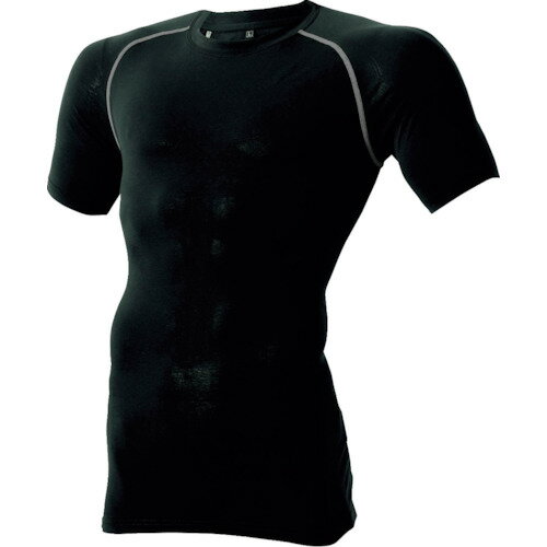 村上被服 快適ウェア 半袖クールコットンコンプレッション L ブラック 【品番:187-L-20】 村上被服 快適ウェア 半袖クールコットンコンプレッション L ブラック 【品番:187-L-20】