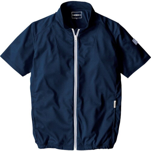 村上被服 HOOH 快適ウェア 半袖ニットブルゾン 6L ネイビー 【品番：V771-6L-1】