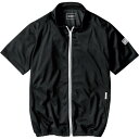村上被服 HOOH 快適ウェア 半袖ニットブルゾン L ブラック 【品番:V771-L-20】