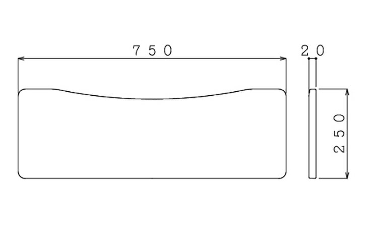 ハウステック　クリンかるわざ天板（750×250）　スマートホワイト　【品番：UR18-PT0626】