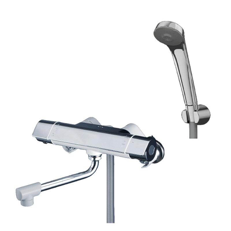 ハウステック　壁付サーモ水栓 一般地用 吐水パイプ（17cm） eシャワーNfセット　メタル　【品番：CK21-PT0021】