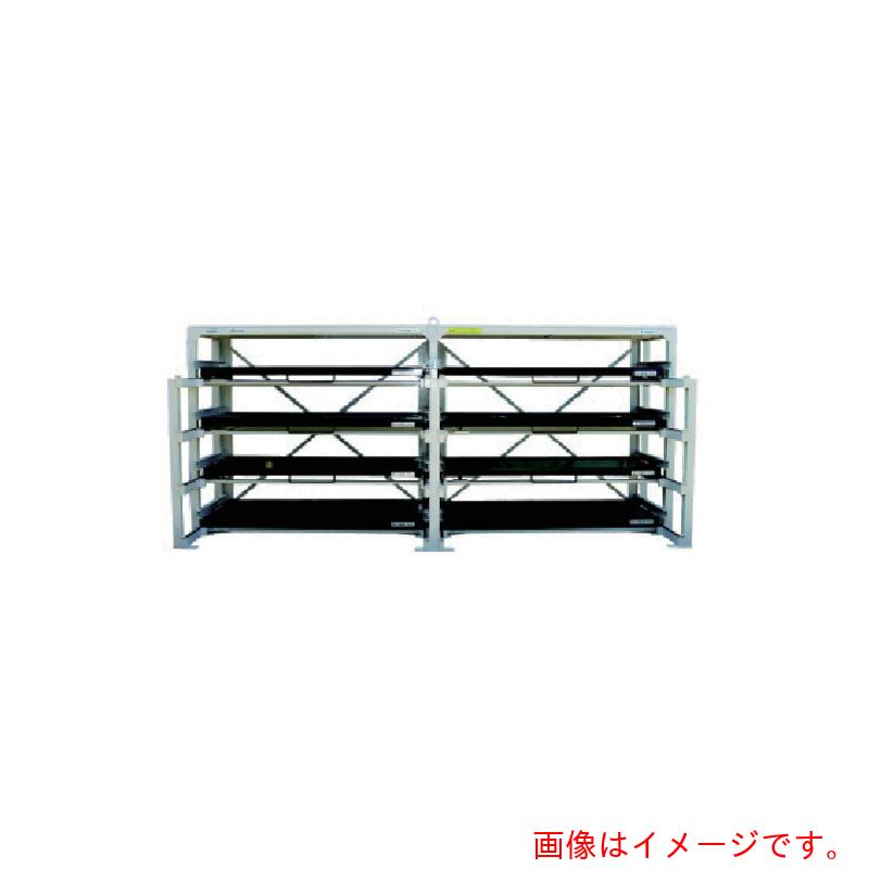 【別途送料あり】日向製作所（HYUGA）　フルスライド式収納棚　スライダ−ラック　H8W−1800×800×450H　..