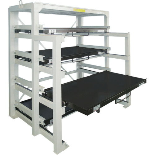 【別途送料あり】日向製作所（HYUGA）　フルスライド式収納棚　スライダーラック　N5S−1500×800×300H　..