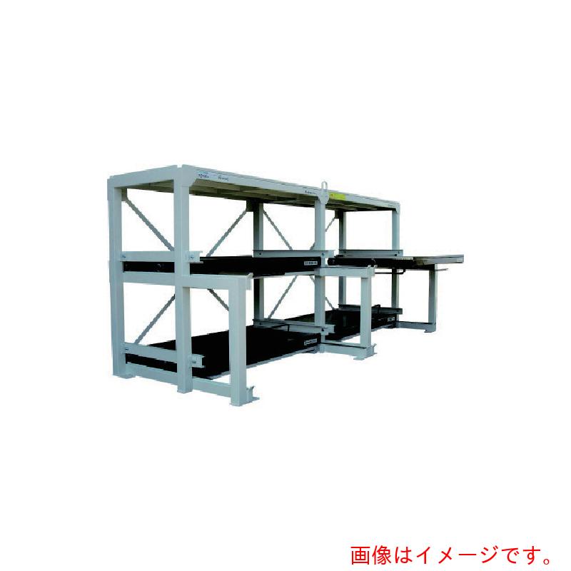 【別途送料あり】日向製作所（HYUGA）　フルスライド式収納棚　スライダーラック　N6W−1200×800×550H　..