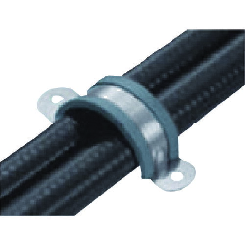 因幡電機産業（因幡電工）　JAPPY　被覆付ステンレス製万能サドル　パイプ・防水プリカ／特殊ビニルカバー付　外径Φ20．6　【品番：LS2AV20JB】