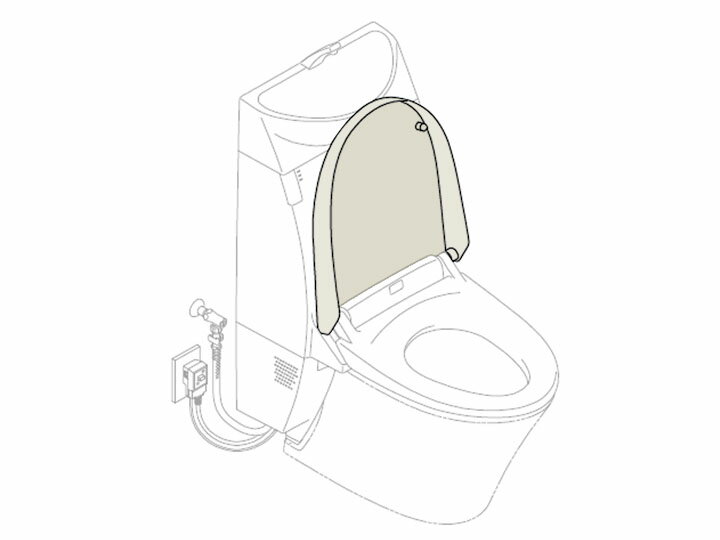 LIXIL（INAX） 便フタキット オフホワイト 【品番：312-1023A/BN8】