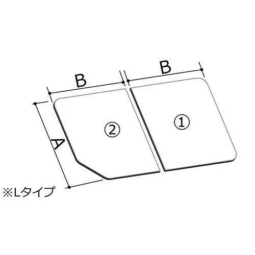 LIXIL（INAX）　薄型保温組フタ 1600ワイド浴槽用 L勝手用（プッシュ排水栓、デッキ水栓有）　【品番：YFK-1690B（4）L-D4】【14】