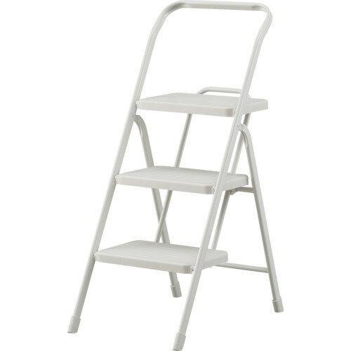 アイリスオーヤマ　IRIS　踏台・椅子・ディスプレイラック　299955　折りたたみステップ3段　ニュアン..