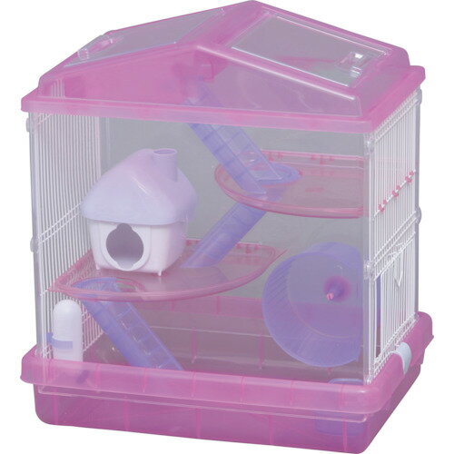 アイリスオーヤマ　IRIS　229202　ハムスターケージ　W450×D310×H490mm　クリアピンク　【品番：PHSC-4..