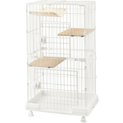 特長 ●飼い始めやワンルームにもおすすめのミニキャットケージです。 ●コンパクトで省スペース、お部屋をすっきり広く使えます。 ●マット塗装の線材と木目調棚板で、お部屋に馴染むデザインです。 ●線材は粉体塗装（有機溶剤を使用しないので、ペット...