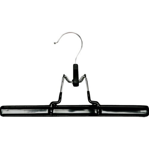 アイリスオーヤマ IRIS 543646 PVCコーティング スラックスクリップハンガー PV-SR1 黒 【品番：PV-SR1】