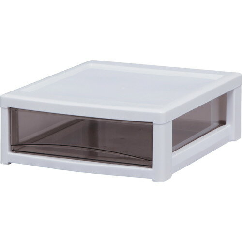 アイリスオーヤマ IRIS 221267 スーパークリアチェスト ホワイト／クリアブラウン 1段タイプ 【品番：SCE-100-BR】