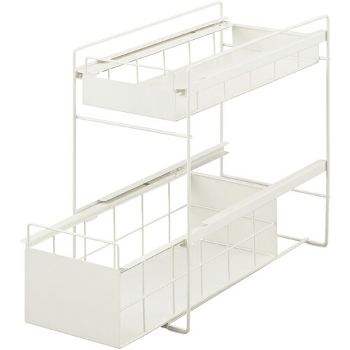 Sink Side Racks - アイリスオーヤマ　IRIS　201486　シンク下引き出しラックスリム　ホワイト　【品番：SSR-200-W】