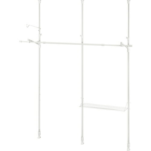 特長 ●様々な衣類をまとめて干せるつっぱり物干しです。スタイリッシュでインテリアに馴染むデザインです。 ●天井と床を突っ張って使用するため、壁や窓際のデッドスペースを有効活用できます。 ●伸縮可能な支柱ポールでいろいろなところに取り付けができます。 ●タオルハンガー付きで、枕やセーターなどの平干しもできます。便利なピンチハンガー用竿付きです。 ●使用しない時は物干し竿と竿受けをコンパクトに収納できます。 用途 ●洗濯物干しに 仕様 ●間口(mm)：1600 ●奥行(mm)：300 ●高さ(mm)：2060〜2600 ●色：ホワイト ●タイプ：突っ張りハンガーラック ●耐荷重：全体17kg、竿12kg、タオルハンガー1本あたり0.5kg、ピンチハンガー用竿2kg 質量・質量単位 ●5120.0g 【メーカー名】アイリスオーヤマ（株） 【メーカー品番】TPM-3-W