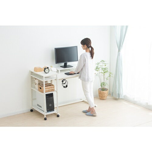 アイリスオーヤマ IRIS 285291 昇降デスク 幅100cm ホワイト 【品番:UDD-1000-W】 [3]