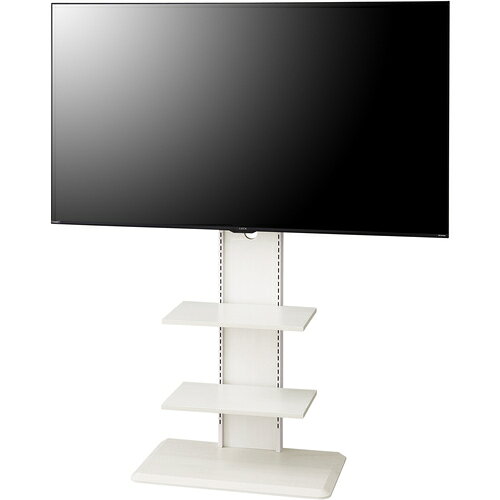 アイリスオーヤマ IRIS 291555 スタンドテレビ台 オフホワイト 【品番:UTS-700R-OW】 [2]