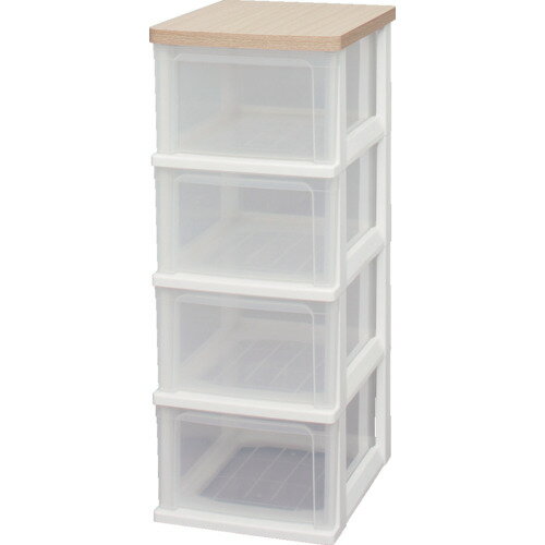 Mini Chest - アイリスオーヤマ　IRIS　221353　ウッドトップチェスト　フレンチオーク　【品番：WTS-304-FO】