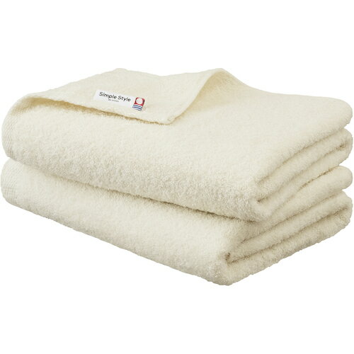 アイリスオーヤマ　IRIS　103935　バスタオル2枚セット　アイボリー　【品番：BT-2-IV】