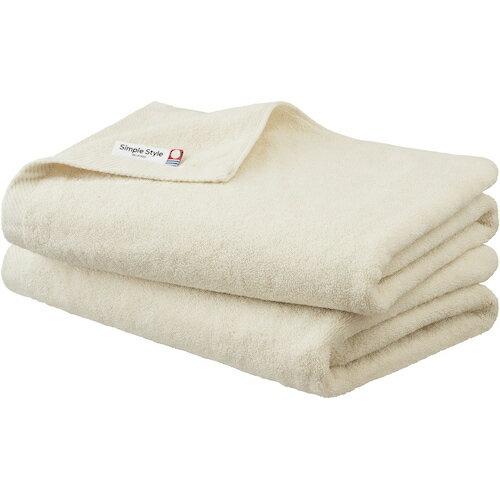 アイリスオーヤマ　IRIS　103941　デイリーバスタオル2枚セット　アイボリー　【品番：BT-D2-IV】