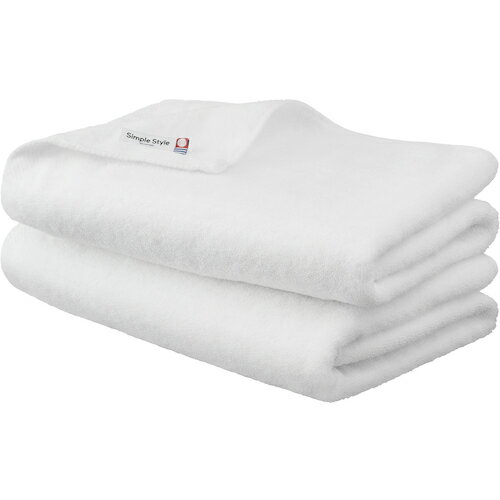 アイリスオーヤマ　IRIS　103940　デイリーバスタオル2枚セット　ホワイト　【品番：BT-D2-W】