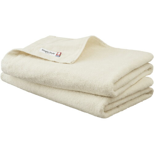 アイリスオーヤマ　IRIS　103938　ガーゼ＋パイルバスタオル2枚セット　アイボリー　【品番：BT-G2-IV】