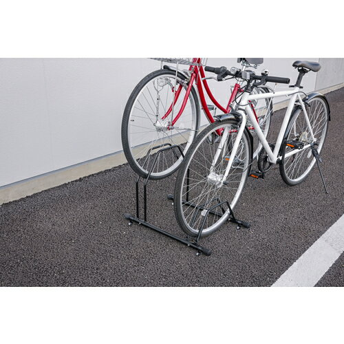 アイリスオーヤマ　IRIS　206338　自転車スタンド（2台用）　ブラック　【品番：BY...