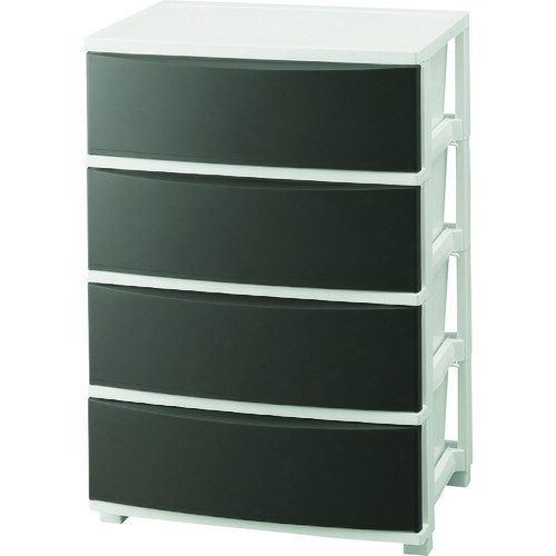 アイリスオーヤマ IRIS 283240 ワイドチェスト CLN-544 ブラウン／ホワイト 4段 【品番：CLN-544-TW】