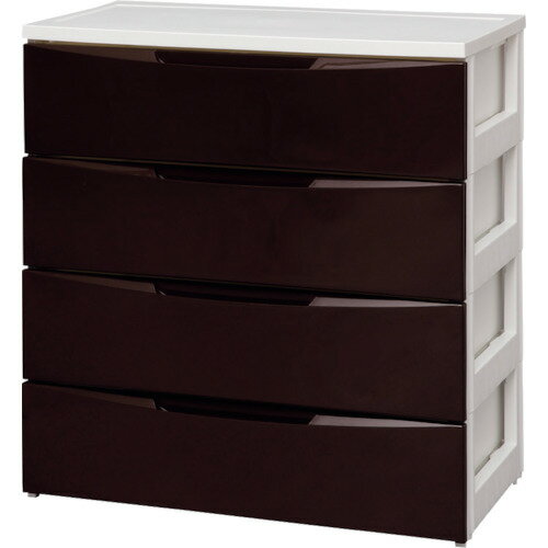 【別途送料あり】アイリスオーヤマ IRIS 226302 ワイドチェスト ホワイト／ブラウン 幅720 4段 【品番：COD-724-WB】