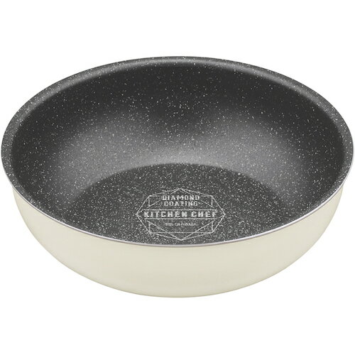 アイリスオーヤマ　IRIS　537380　ダイヤモンドコートパン　IH炒めなべ26cm　アイボリー　【品番：DCI-T26W】