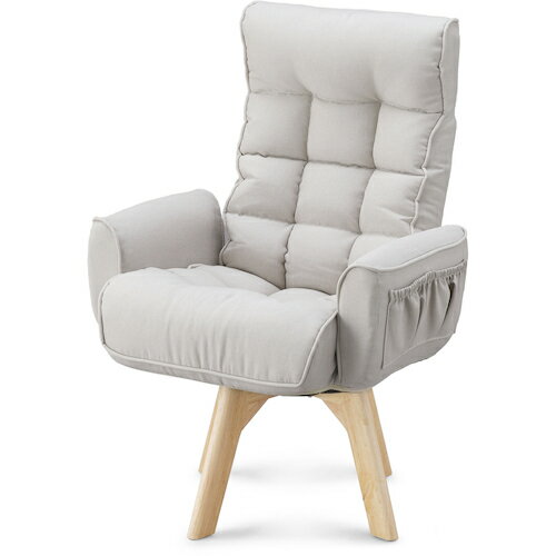 Reclining Chairs - アイリスオーヤマ　IRIS　104782　回転ファブリックチェア　アイボリー　【品番：FACN-KH-IV】