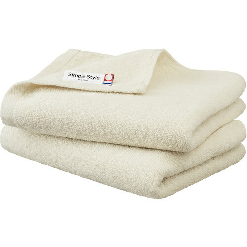 アイリスオーヤマ　IRIS　103953　デイリーフェイスタオル2枚セット　アイボリー　【品番：FT-D2-IV】