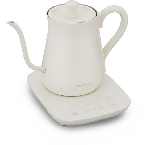 アイリスオーヤマ IRIS 103198 ドリップケトル 温度調節付 ホワイト 【品番：IKE-C601T-CW】