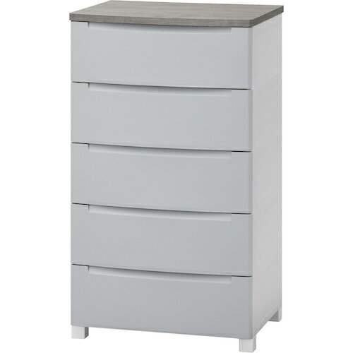 アイリスオーヤマ IRIS 299705 ウッドトップノックダウンチェスト ライトグレー 【品番：KDMG-565WT-LH】