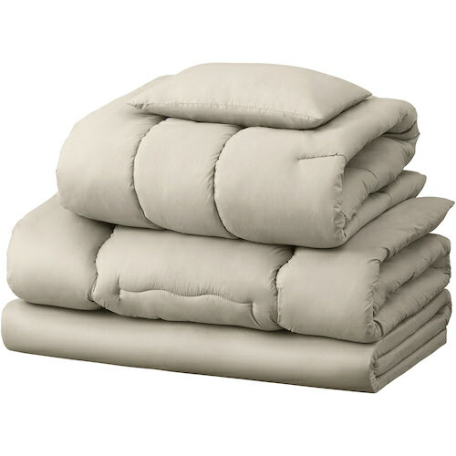 アイリスオーヤマ　IRIS　104326　マットレス付き布団5点セット　ベージュ　【品番：KFS-M5S-BE】