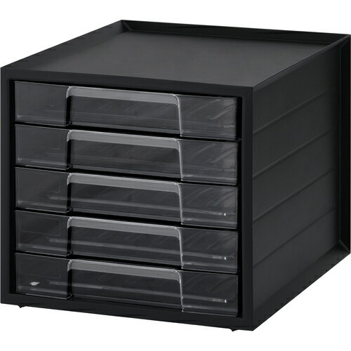 Trays - アイリスオーヤマ　IRIS　207065　レターケース　LCJ−5M−BK　5段　ブラック　【品番：LCJ-5M-BK】