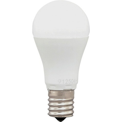 特長 ●トップランナー制度対応、2017年度省エネ法目標基準値達成のLED電球です。 ●白熱電球のように広範囲に明るい広配光タイプなので、トイレや階段などの照明に最適なLED電球です。 ●口金サイズがE17口金なので、照明器具を替えることなくご使用いただけます。 用途 ●電球の交換用に。 仕様 ●明るさ(lm)：440 ●光源色：電球色相当 ●外径(mm)：35 ●消費電力(W)：3.9 ●口金：E17 ●定格寿命(時間)：40000 ●電源(V)：単相100 ●配光角度(°)：220° ●相当電球(W形)：40 ●高さ(mm)：74 材質 ●アルミ、ポリカーボネート、ナイロン 質量・質量単位 ●54.0g 【メーカー名】アイリスオーヤマ（株） 【メーカー品番】LDA4L-G-E17-4T62P