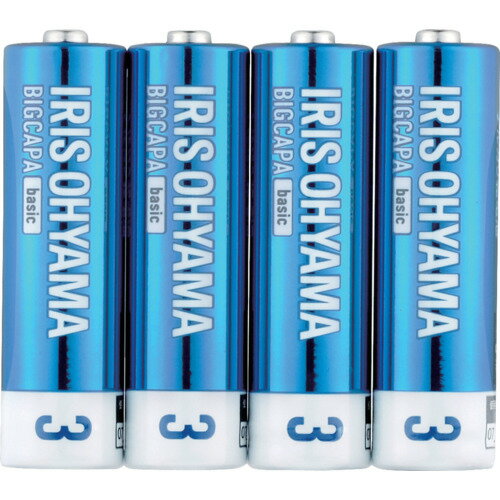 【メール便対応】アイリスオーヤマ　IRIS　102741　乾電池　BIGCAPA　basic　単3形4本パック　【品番：LR6BB/4P】
